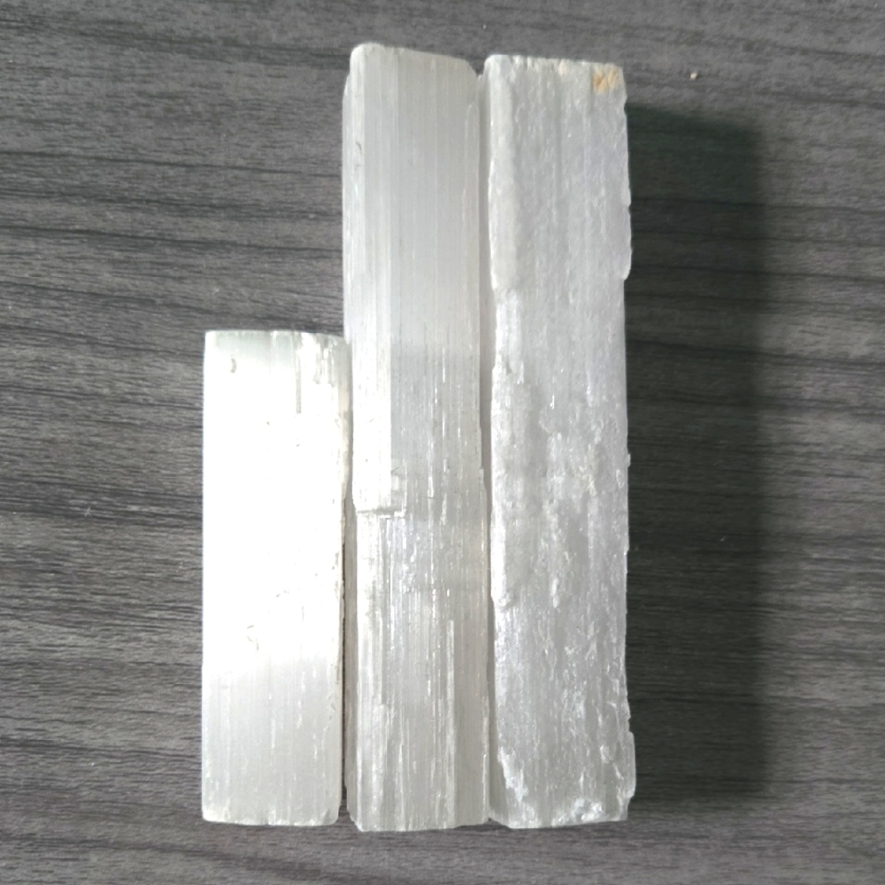 Selenite Sticks Lot Of Three Cleanse Balance Energy Purify Meditation Spiritual